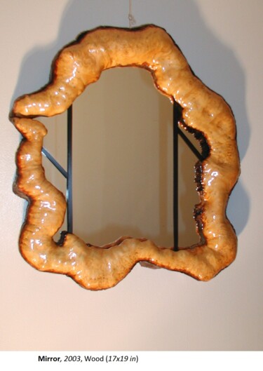 Skulptur mit dem Titel "Mirror" von George Nikonov, Original-Kunstwerk, Holz