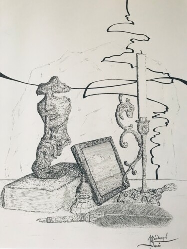 "Still life with silence" Drawing titled ""Still life with si…" by Nikolay Vladimirov, Original Art, Ink