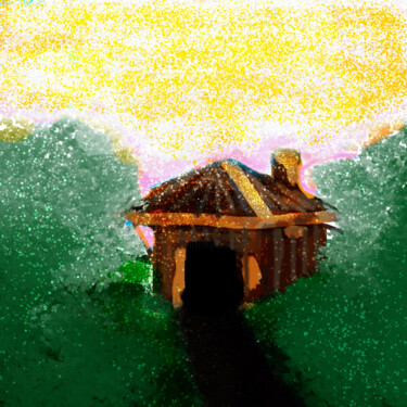 Digital Arts titled "Lonely House" by Nil, Original Artwork, Digital Painting