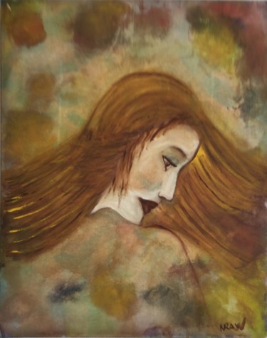 Pintura intitulada "Pretty woman" por Nilda Raw, Obras de arte originais, Óleo
