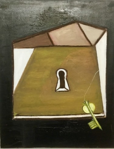 Painting titled "HAPPINESS KEY" by Nilda Raw, Original Artwork, Acrylic