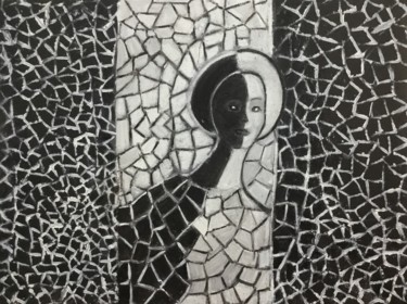 Картина под названием "SORTIR DE L’OBSCURI…" - Nilda Raw, Подлинное произведение искусства, Масло