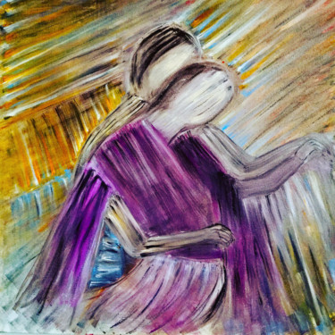 Painting titled "LET’S DANCE ?" by Nilda Raw, Original Artwork, Oil