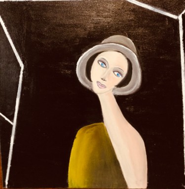 Painting titled "ELA- BELLE EPOQUE" by Nilda Raw, Original Artwork, Oil