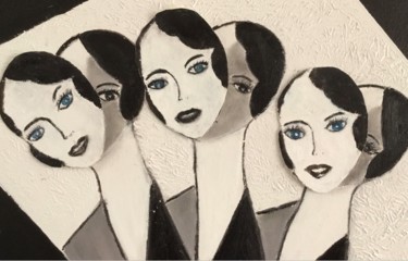 Painting titled "Elas ..." by Nilda Raw, Original Artwork, Acrylic