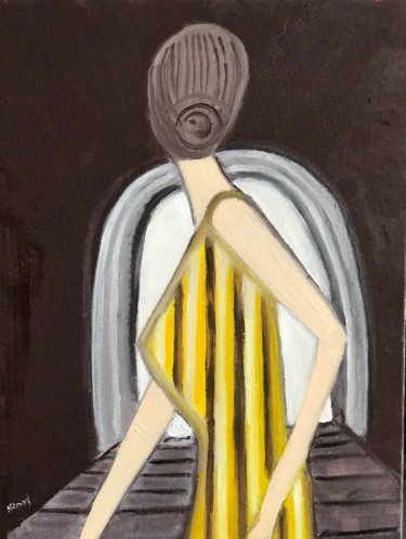 Peinture intitulée "Return ?" par Nilda Raw, Œuvre d'art originale, Huile