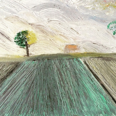 Pittura intitolato "High Field" da Nilda Raw, Opera d'arte originale, Olio