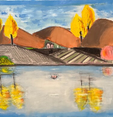 Картина под названием "Sunshine" - Nilda Raw, Подлинное произведение искусства, Масло