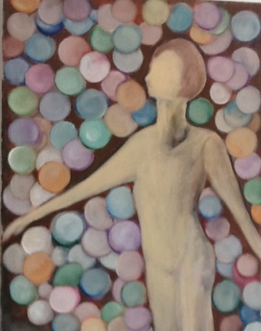 Pintura intitulada "Entre bolhas de sab…" por Nilda Raw, Obras de arte originais, Outro