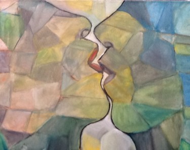 Pintura intitulada "Amor em pedaços" por Nilda Raw, Obras de arte originais, Outro