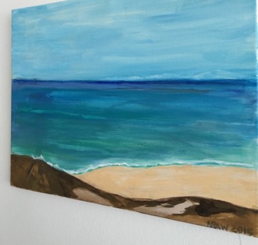 Peinture intitulée "Mer,mer douce" par Nilda Raw, Œuvre d'art originale, Acrylique