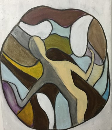 Malarstwo zatytułowany „Shapes and colors” autorstwa Nilda Raw, Oryginalna praca, Akryl