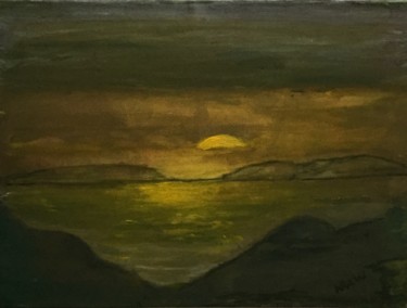 Peinture intitulée "Sun set" par Nilda Raw, Œuvre d'art originale, Acrylique