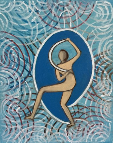 Peinture intitulée "Ribbons dancers" par Nilda Raw, Œuvre d'art originale, Acrylique