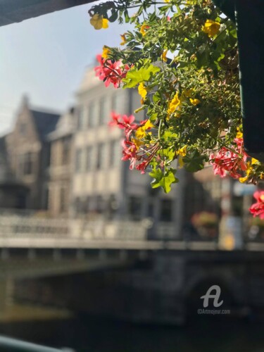 Photographie intitulée "Flora side the brid…" par Celine W., Œuvre d'art originale, Photographie numérique