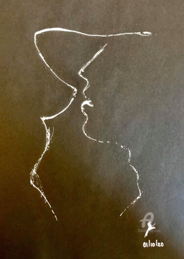 Рисунок под названием "Pleasure" - Celine W., Подлинное произведение искусства, Гелевая ручка
