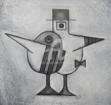 Рисунок под названием "Pickfein" - Nina Boos, Подлинное произведение искусства, Пастель Установлен на картон