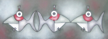 Dessin intitulée "Dreizylinder" par Nina Boos, Œuvre d'art originale, Craie