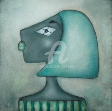Картина под названием "Fensterblick" - Nina Boos, Подлинное произведение искусства, Пастель