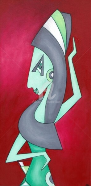 Painting titled "Amy" by Nina Boos, Original Artwork, Other