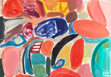 Картина под названием "SUMMER OF LOVE" - Nina Brandhoff, Подлинное произведение искусства, Акрил Установлен на Деревянная ра…