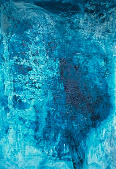 Peinture intitulée "BIG BLUE III" par Nina Brandhoff, Œuvre d'art originale, Acrylique Monté sur Châssis en bois
