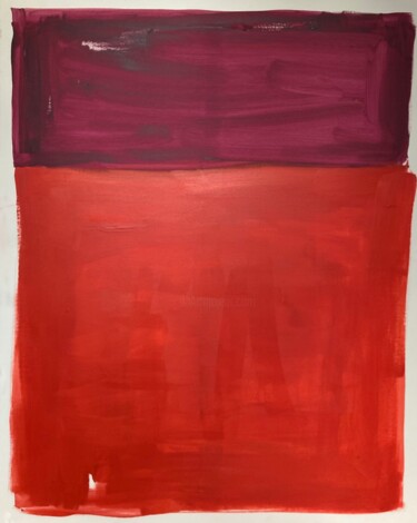 Painting titled "BIG RED" by Nina Brandhoff, Original Artwork, Acrylic Mounted on Wood Stretcher frame