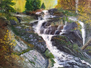 Картина под названием "К Ладоге бежит ручей" - Нина Бурлакова, Подлинное произведение искусства, Масло