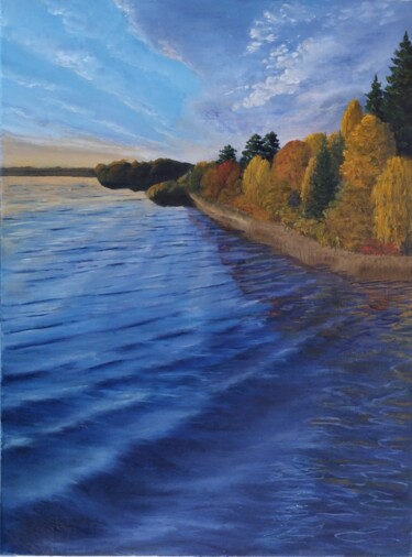 Картина под названием "Осень" - Нина Бурлакова, Подлинное произведение искусства, Масло