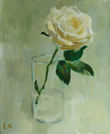 Peinture intitulée "Rose" par Nina Ezerskaya, Œuvre d'art originale, Huile Monté sur Châssis en bois