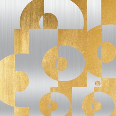 Цифровое искусство под названием "Gold und Silber 3" - Nina Florence Juncker, Подлинное произведение искусства, Цифровая жив…