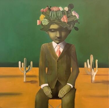 Pittura intitolato "Tequila Man" da Nina Grighel, Opera d'arte originale, Olio