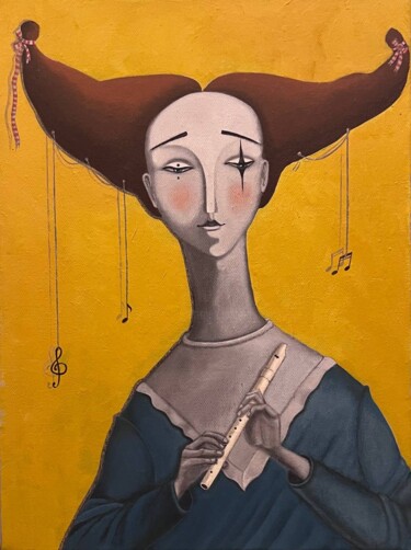 Pittura intitolato "Zinaida" da Nina Grighel, Opera d'arte originale, Acrilico Montato su Telaio per barella in legno