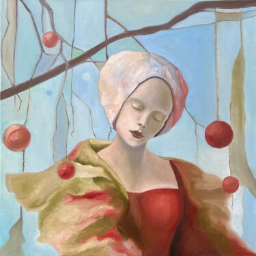 Картина под названием "Gardener" - Nina Grighel, Подлинное произведение искусства, Масло Установлен на Деревянная рама для н…