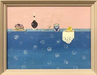 Pintura titulada "Hedonist's Breakfast" por Nina Grighel, Obra de arte original, Acrílico Montado en Bastidor de camilla de…