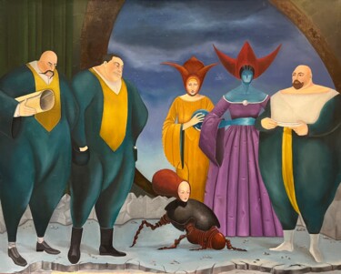 Pittura intitolato "Academic Council. A…" da Nina Grighel, Opera d'arte originale, Olio Montato su Telaio per barella in leg…