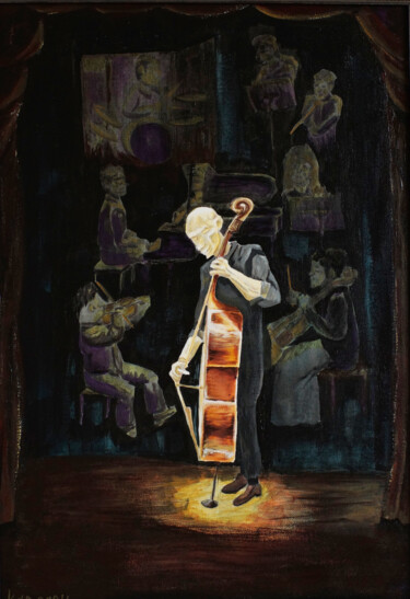Malarstwo zatytułowany „Musician” autorstwa Nina Karymova (Nino), Oryginalna praca, Akryl