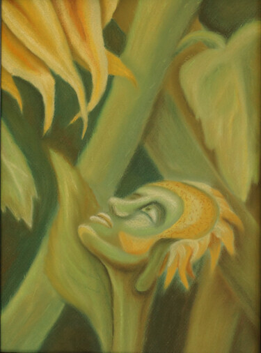 Malerei mit dem Titel "Striving upward" von Nina Karymova (Nino), Original-Kunstwerk, Pastell