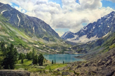 Картина под названием "В Алтайских  горах" - Nina Kislyakova, Подлинное произведение искусства, Масло