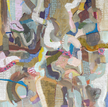 Картина под названием "FORMSUCHE" - Nina Kruser, Подлинное произведение искусства, Акрил Установлен на Деревянная панель
