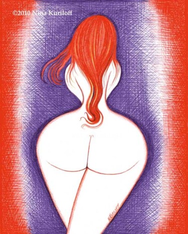 Pintura intitulada "My Name is RED" por Nina Kuriloff, Obras de arte originais, Óleo