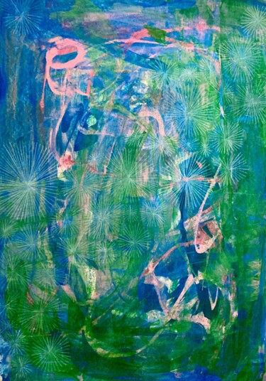 Картина под названием "Dandelion" - Nina Onaur, Подлинное произведение искусства, Акрил