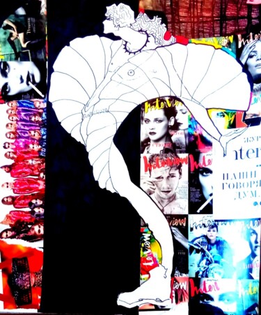 Текстильное искусство под названием "rhythms of heaven" - Нина Петрова, Подлинное произведение искусства, Коллажи