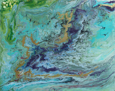 Painting titled "'' The sea and the…" by Nina Proshkina, Original Artwork, Acrylic