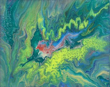 Peinture intitulée "" Fantastic sea "" par Nina Proshkina, Œuvre d'art originale, Acrylique
