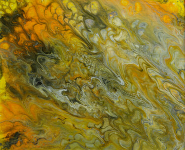 Peinture intitulée "" Golden wave "" par Nina Proshkina, Œuvre d'art originale, Acrylique