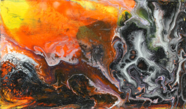 Peinture intitulée "" Lava "" par Nina Proshkina, Œuvre d'art originale, Acrylique