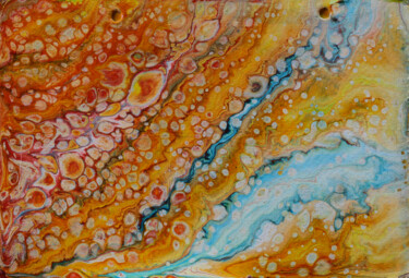 Painting titled "" Orange  sand "" by Nina Proshkina, Original Artwork, Acrylic