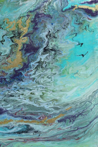 Pintura intitulada "" Sea  and  seagull…" por Nina Proshkina, Obras de arte originais, Acrílico