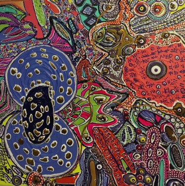 Pintura titulada "Creation of the Wor…" por Nina Rassen, Obra de arte original, Acrílico Montado en Bastidor de camilla de m…